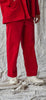 'Column Pant' Red Velvet