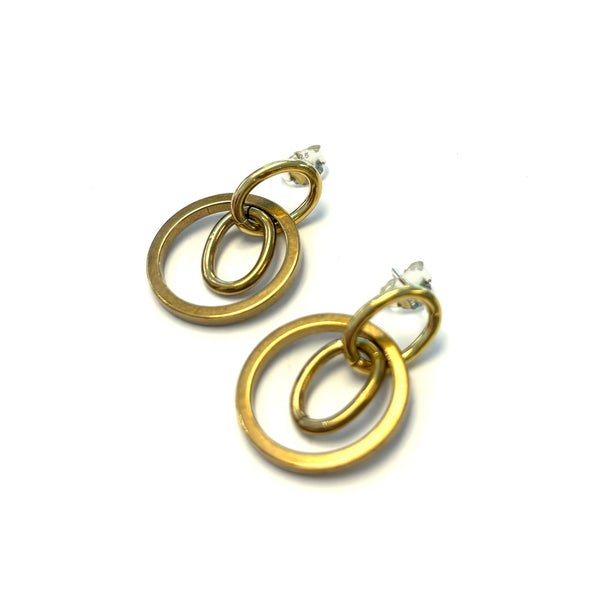 'Cass Earrings' Rhodium Plate or Brass