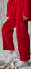 'Column Pant' Red Velvet