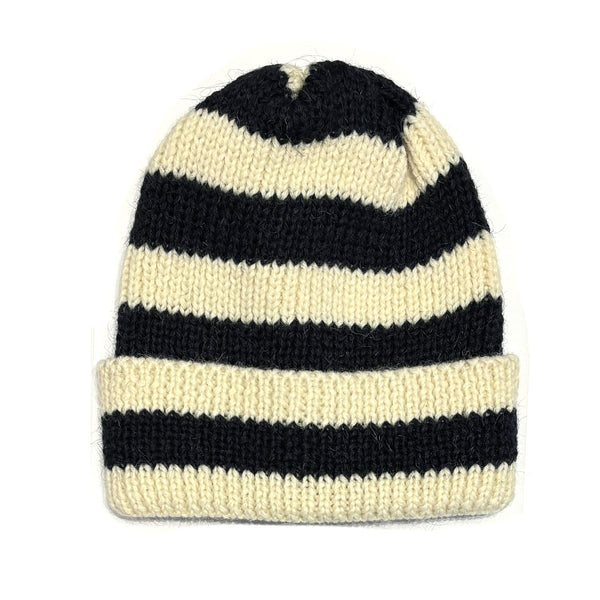 'Classic Striped Wool Toque' Navy/Natural