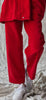 'Column Pant' Red Velvet