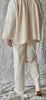 'Column Pant' Ivory Velvet