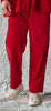 'Column Pant' Red Velvet