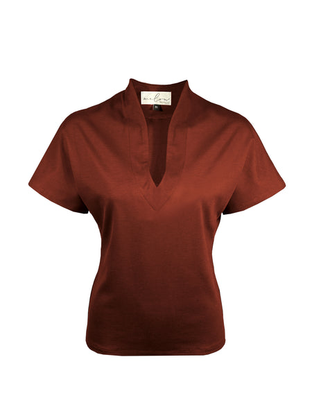 'Jacqueline Top' Marsala