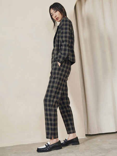 'Heuston Pant' Grey Check