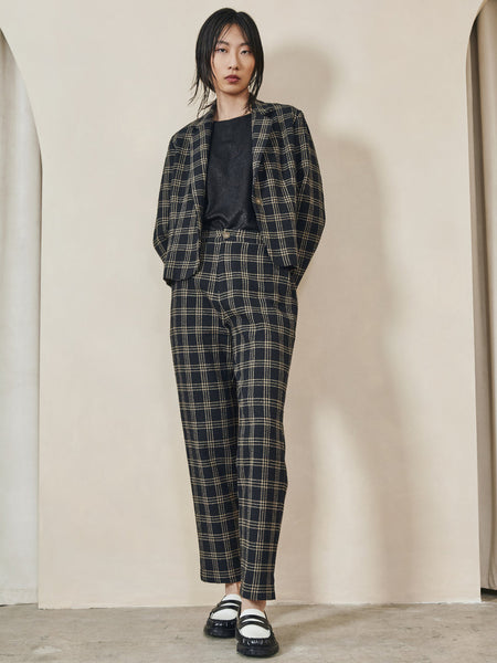 'Heuston Pant' Grey Check