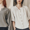 'Darcy Button Up Blouse' Chalk