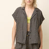 'Phebe Shirt' Black or Natural Grid