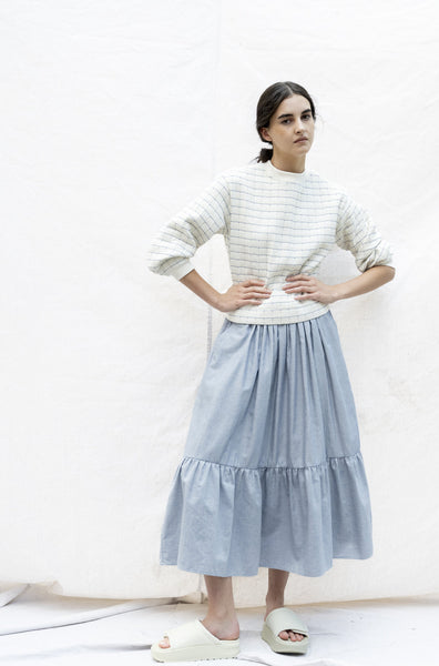 'Bahia Skirt' Mini Blue Stripe